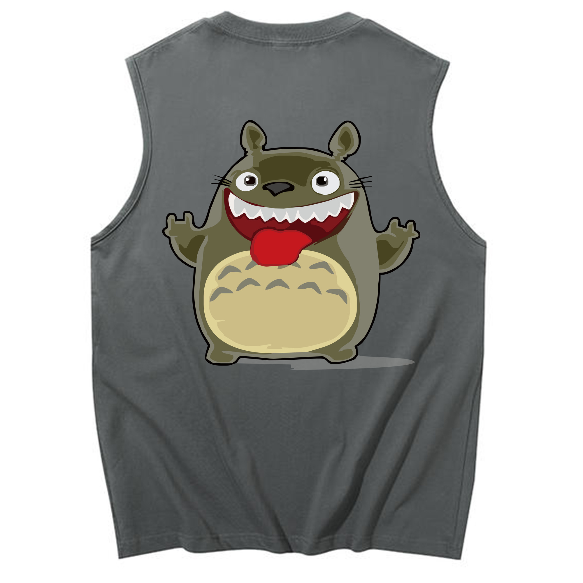 （画像用） となりのトトロ 草壁メイ 草壁サツキ My Neighbor Totoro Satsuki Kusakabe Mei Kusakabe コットン100％タンクトップ（背面プリント）